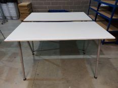 (2) Laminate / steel frame desks