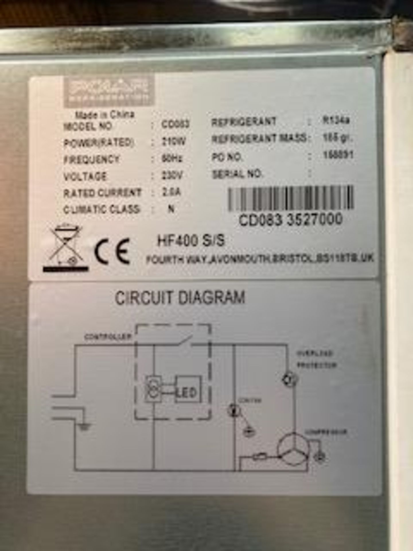 Polar CD083 Single Door Upright Stainless Steel 365 Ltr Freezer - Image 5 of 5