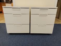 (2) Three drawer under desk pedestals