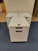 (3) Two drawer under desk pedestals