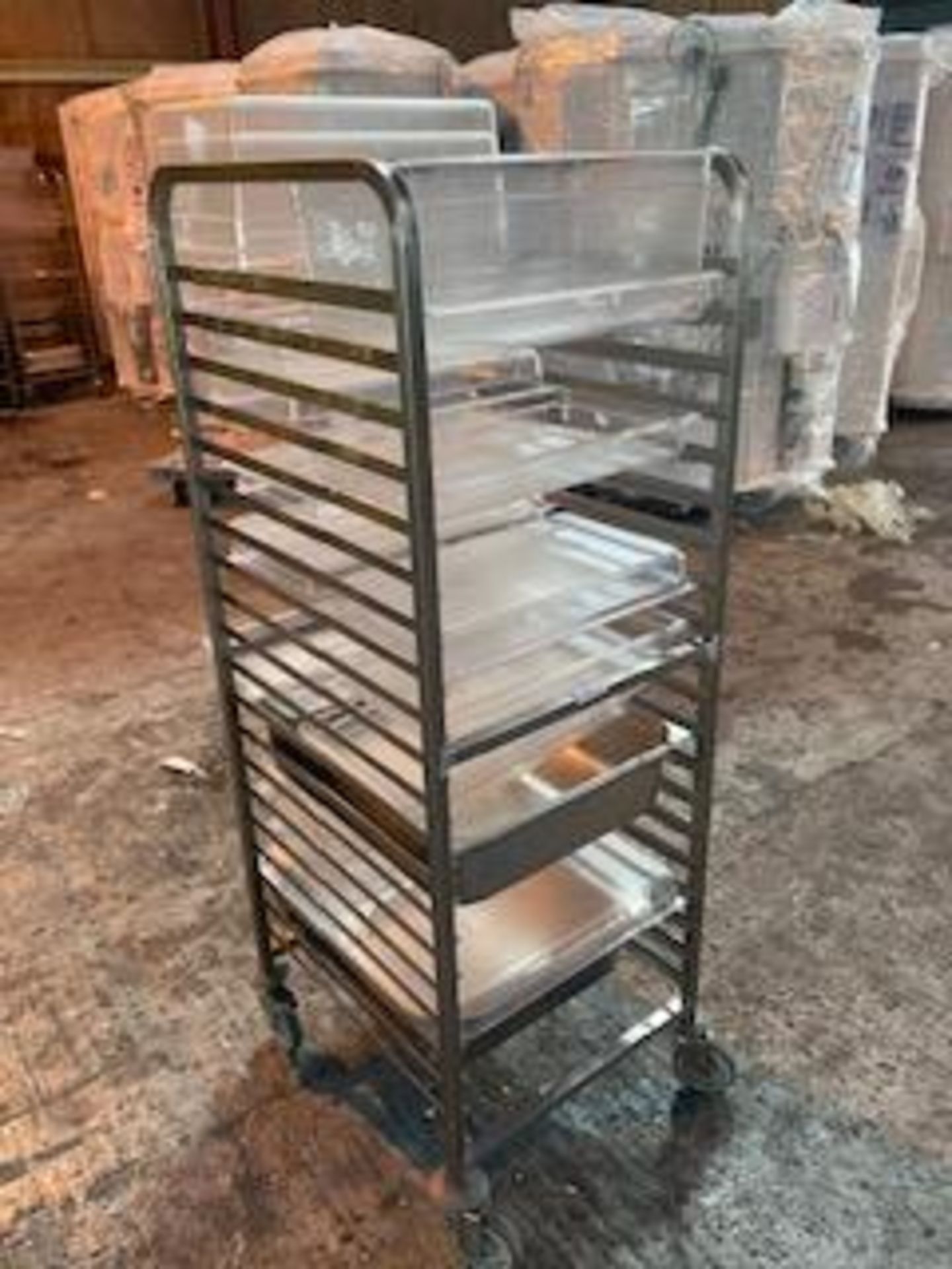 Stainless steel Gastronorm Rack /Tray / Pan Trolley & Trays