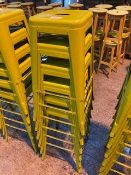 (6) Lime Green Steel Stools