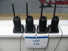(4) RETC 15 walkie talkie units with chargers