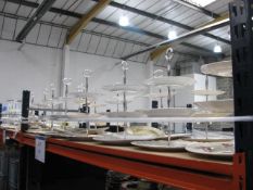 (3) Shelves of cake stands, bread bins