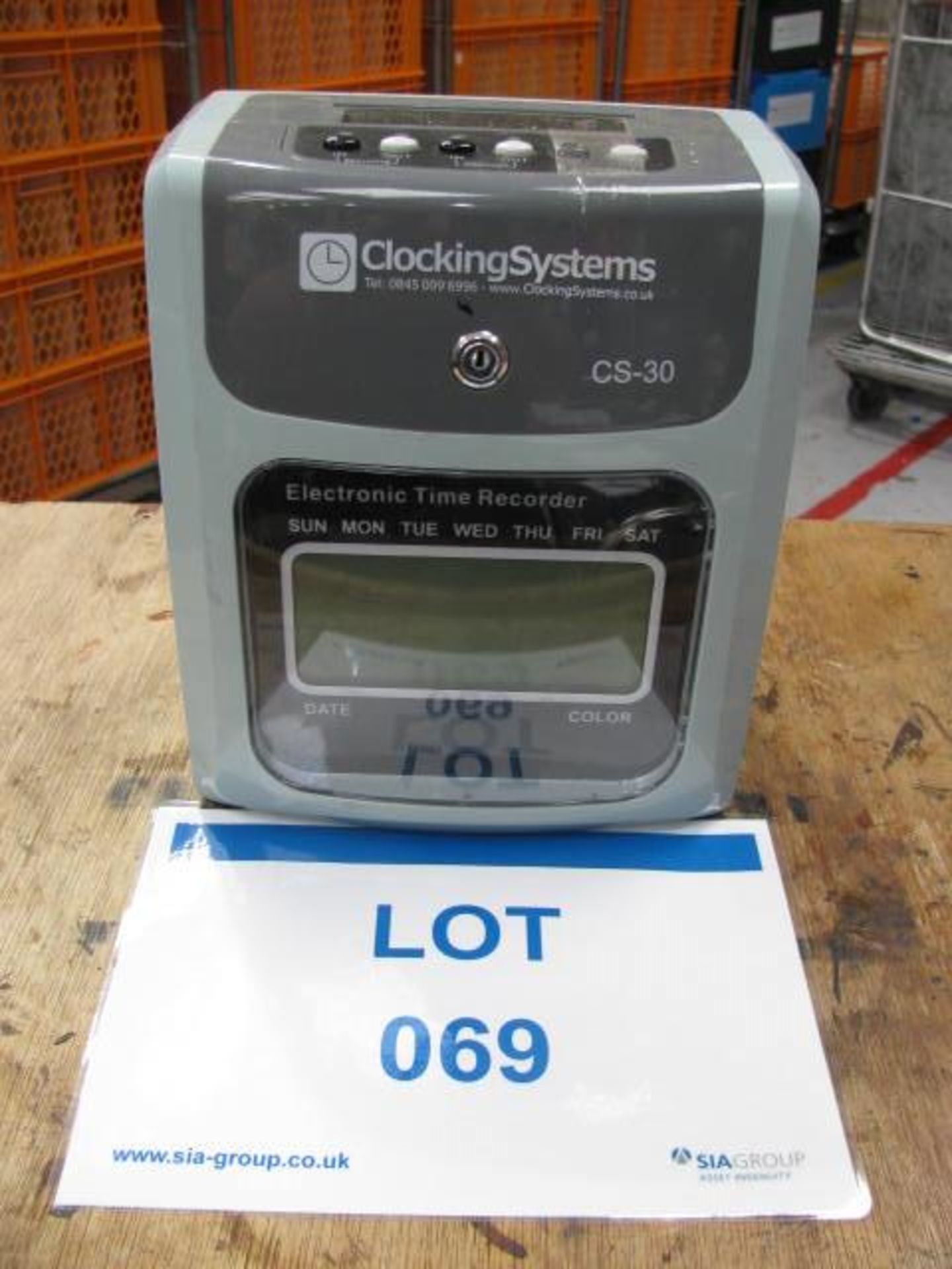 Clocking Systems Model C530 electronic time recorder, Serial No. HS201508354, 240v