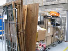 (5) Cages with contents of wooden benches, tableware and crockery