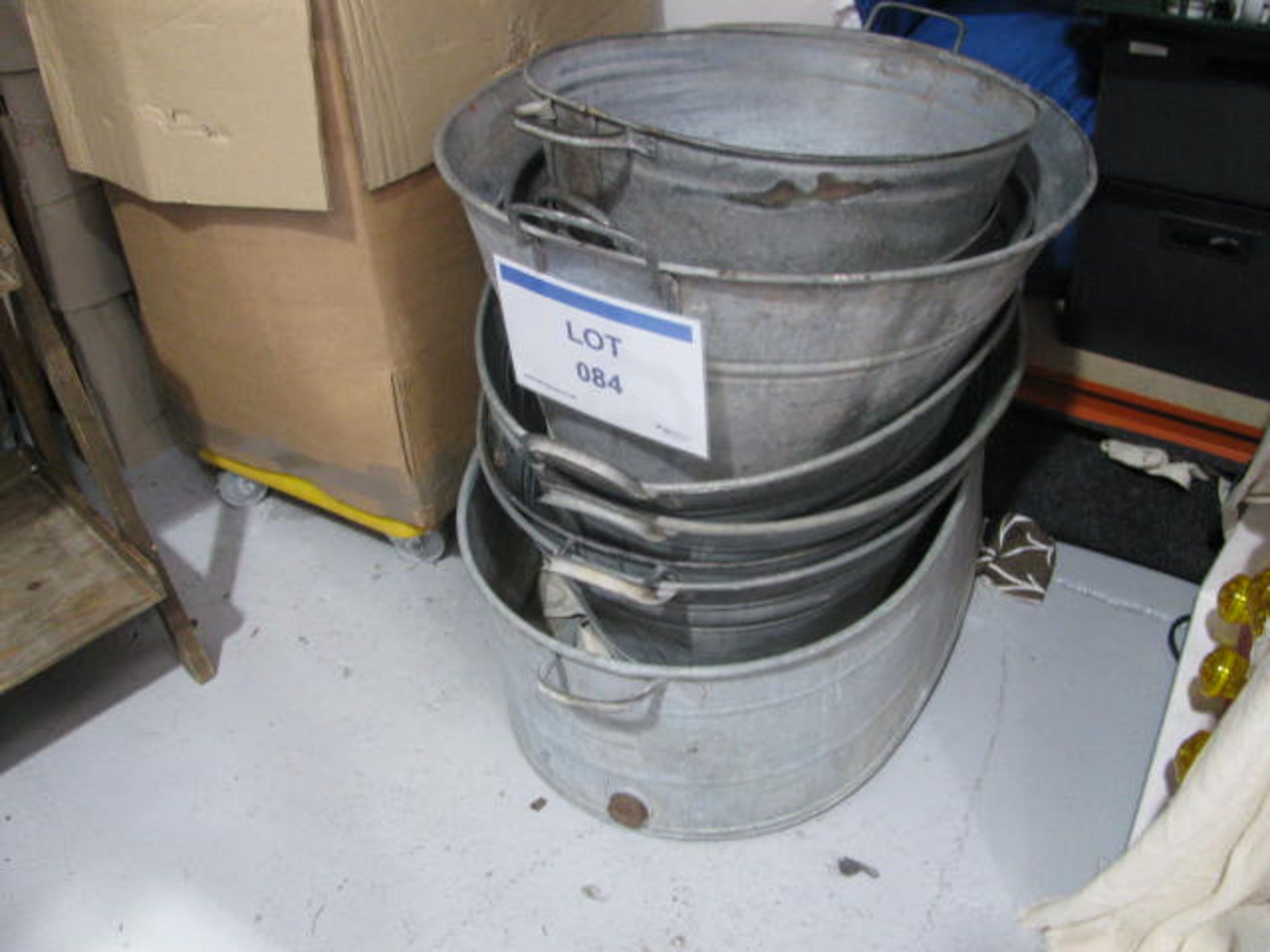 Quantity of galvanised ice buckets
