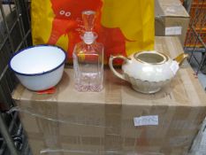 (5) Cages of mixed glassware, crockery and tableware