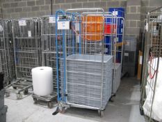 Contents of 3 steel trolley cages to include various style plastic crates