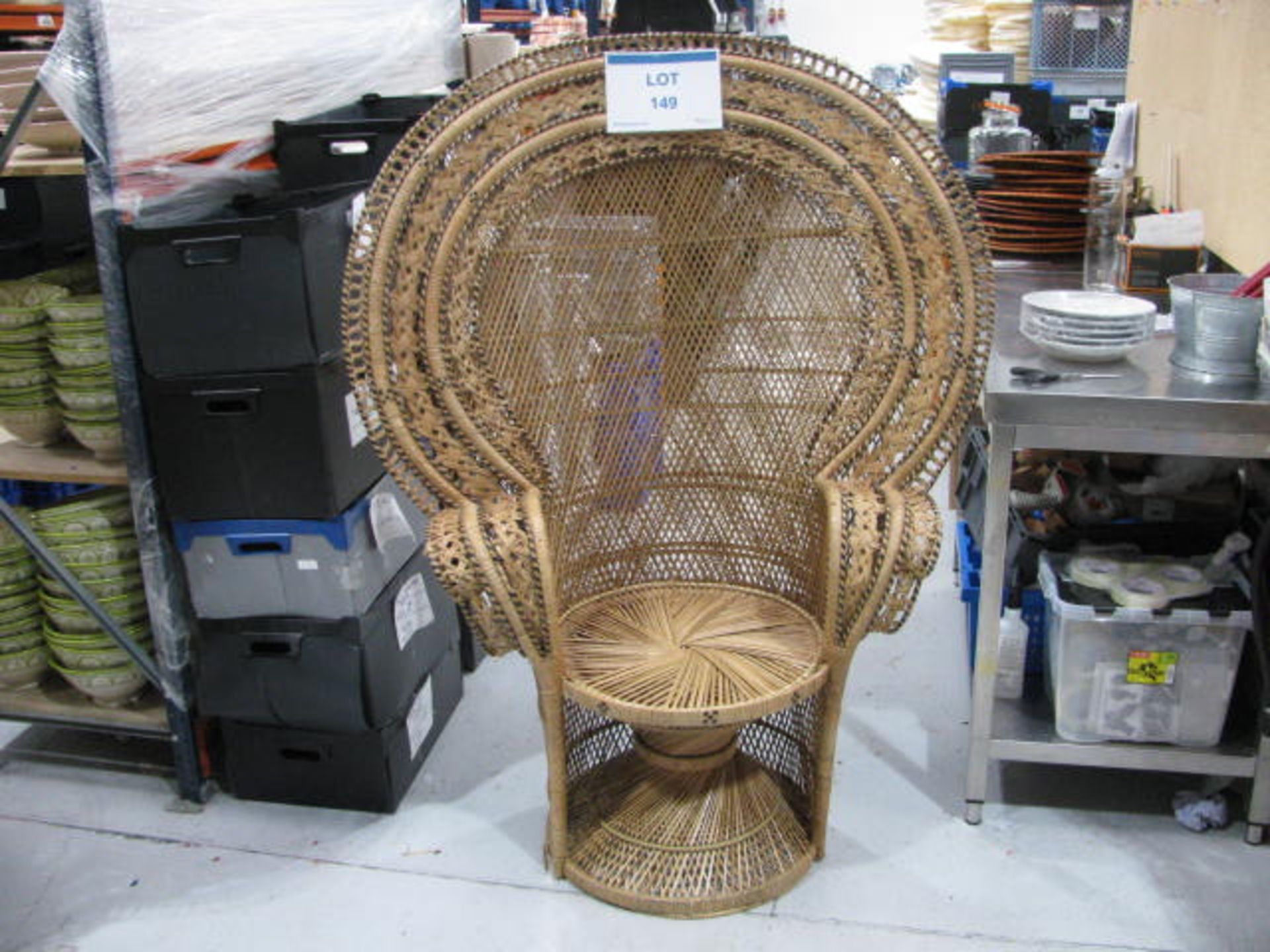 Peacock style wicker chair