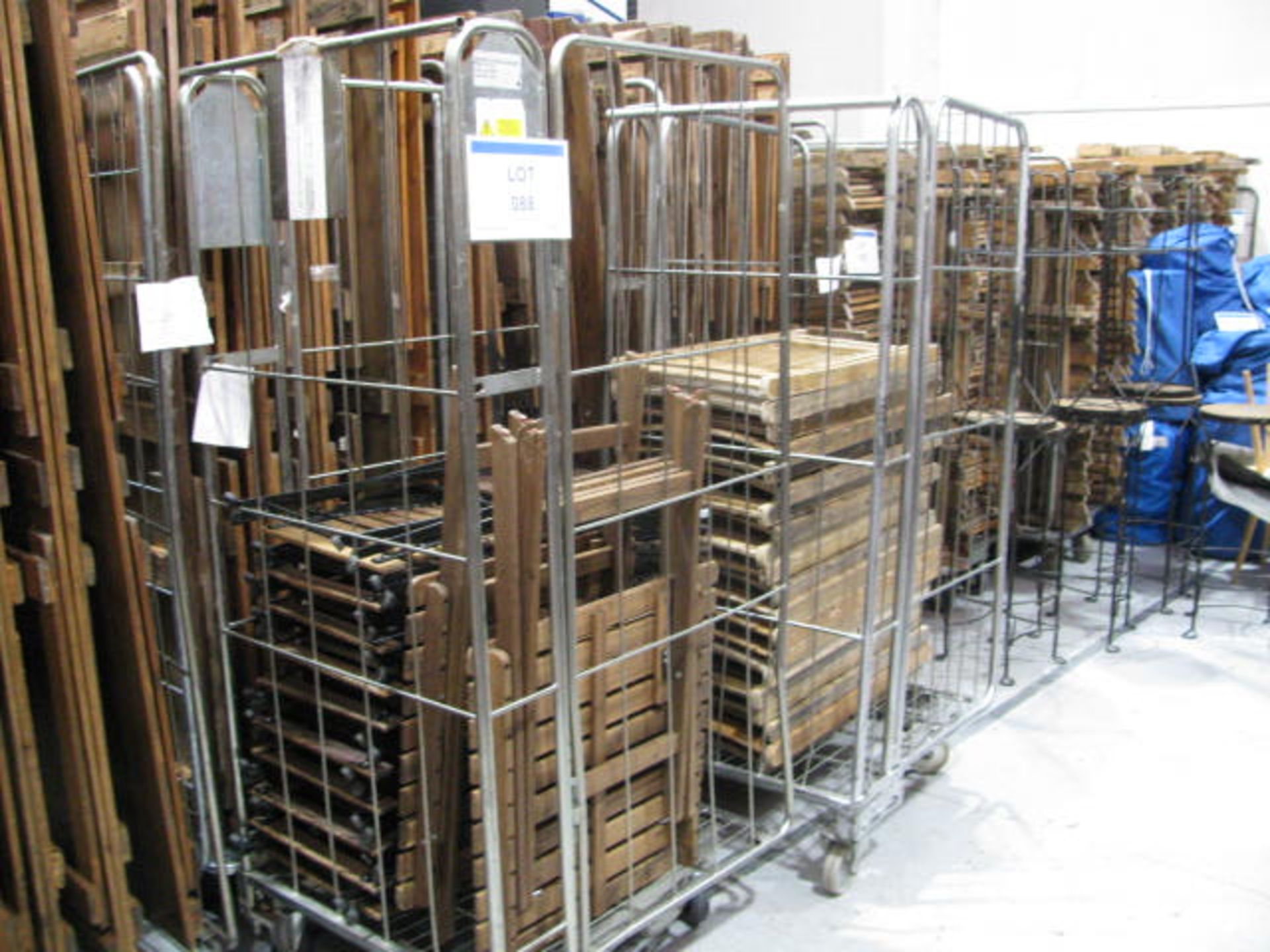 (2) Trolleys of folding chairs