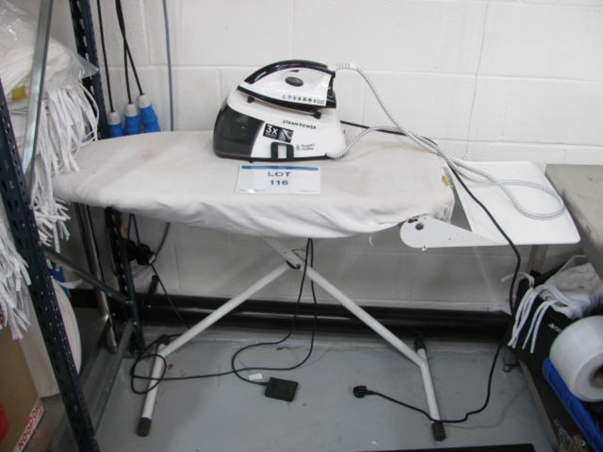 Russell Hobbs steam power iron and steel folding ironing board - Image 2 of 2