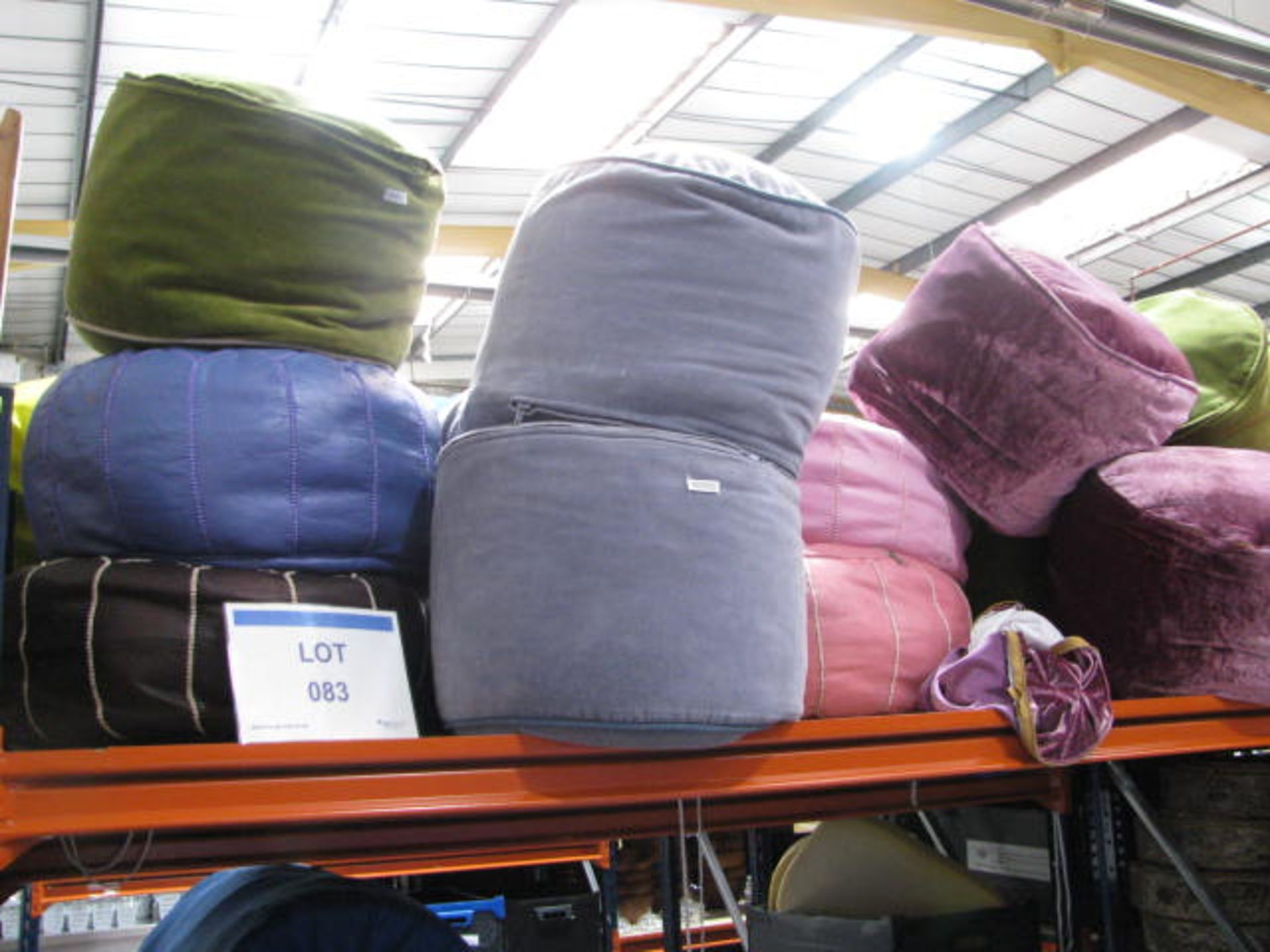 Quantity of upholstered footstools