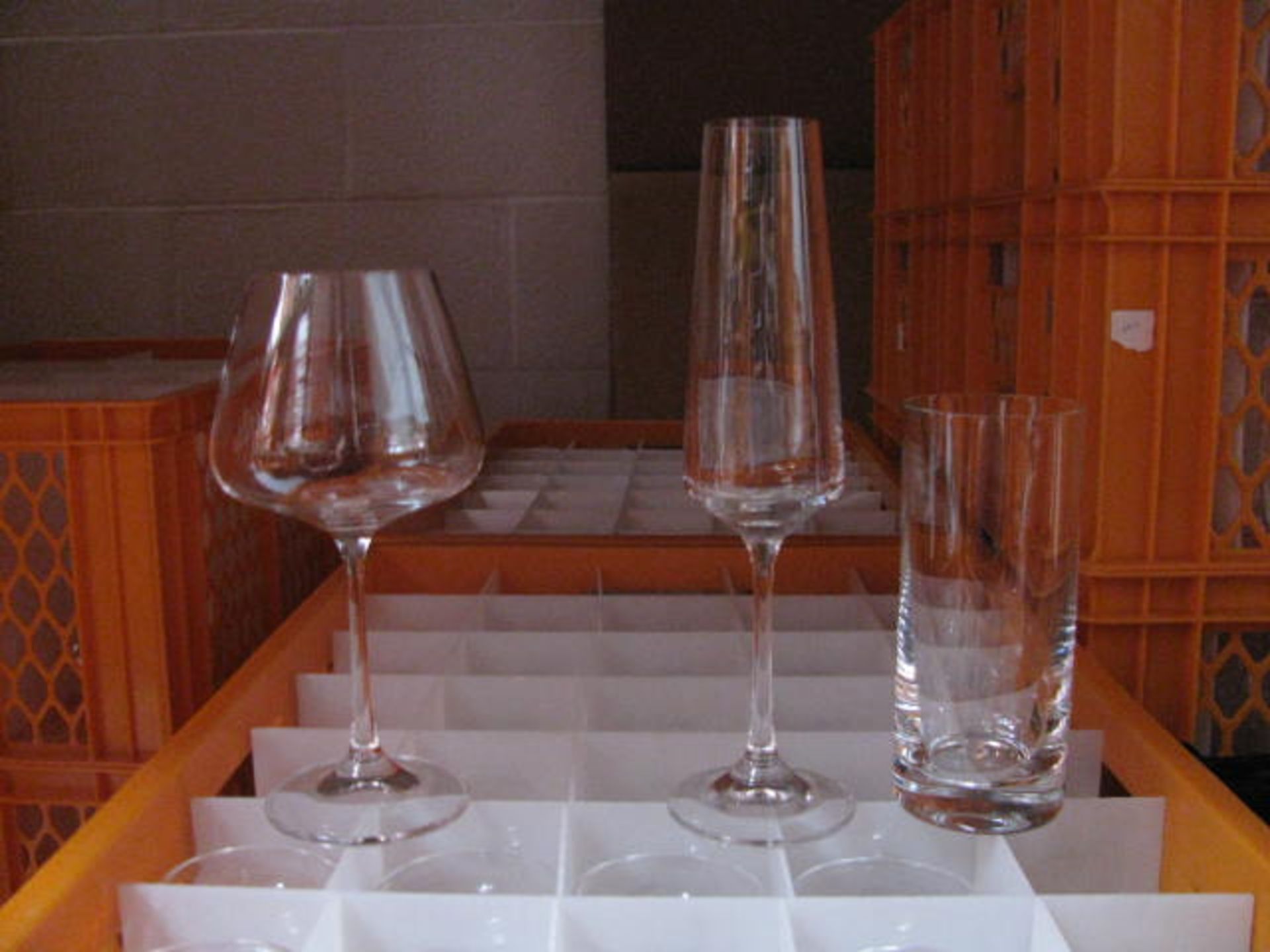 Quantity of various size and style glassware