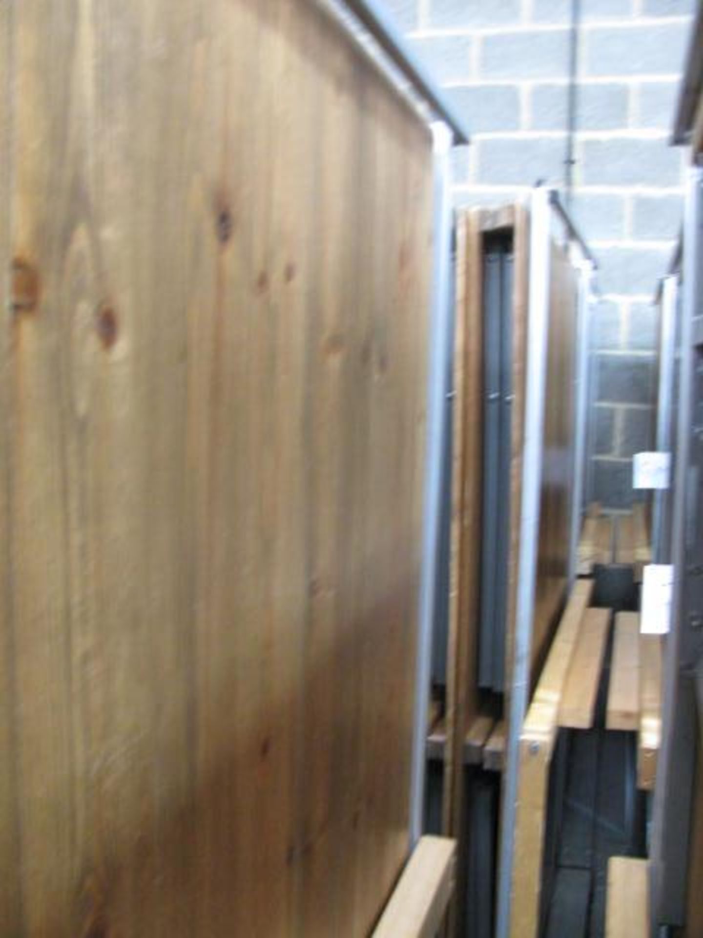 (27) Folding timber topped tables on 3 trolleys - Image 3 of 3