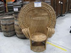 Peacock style wicker chairs