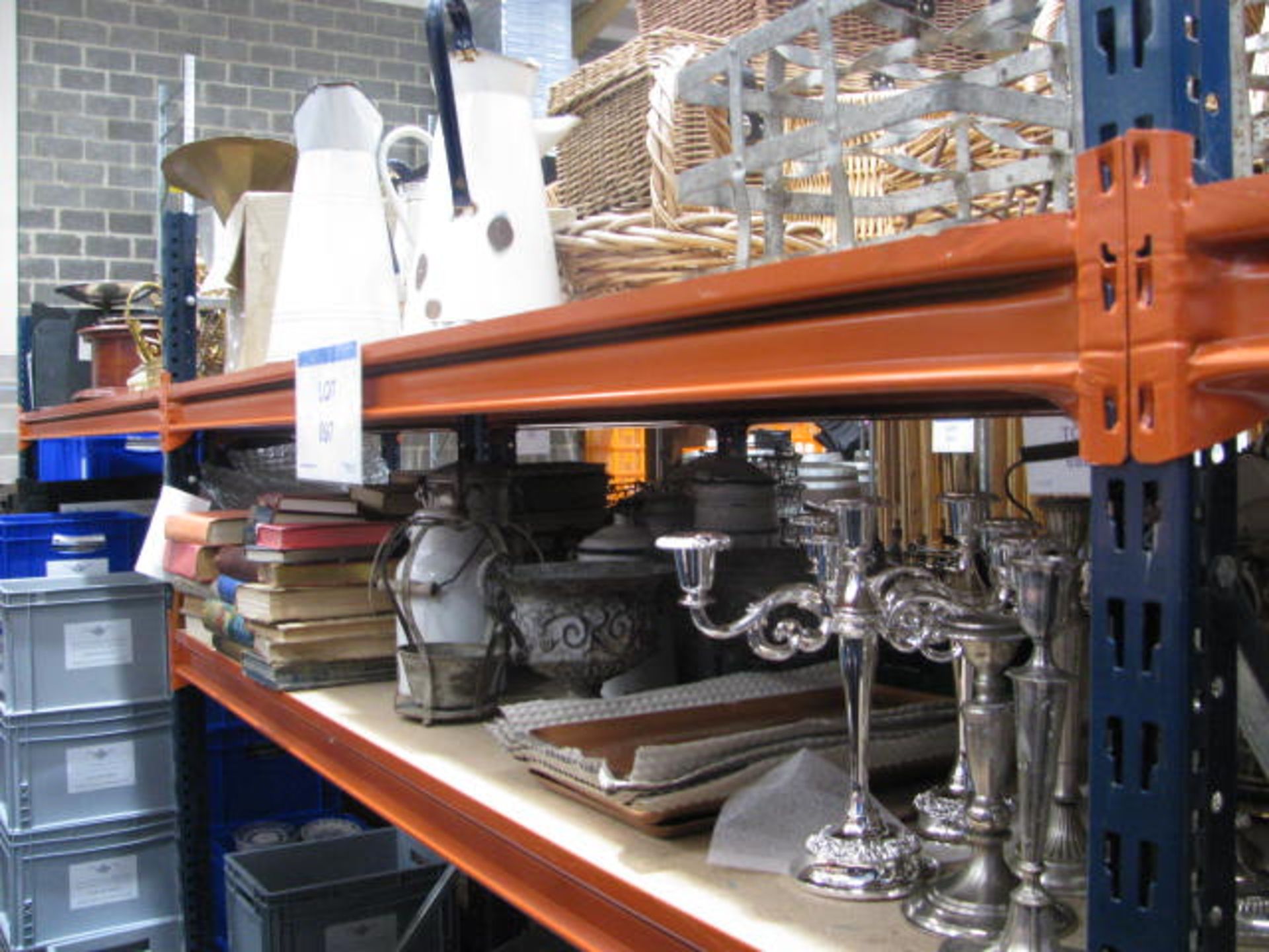 Quantity of serving plates, jugs, candle holders, bottle holders, trays and books - Image 2 of 5