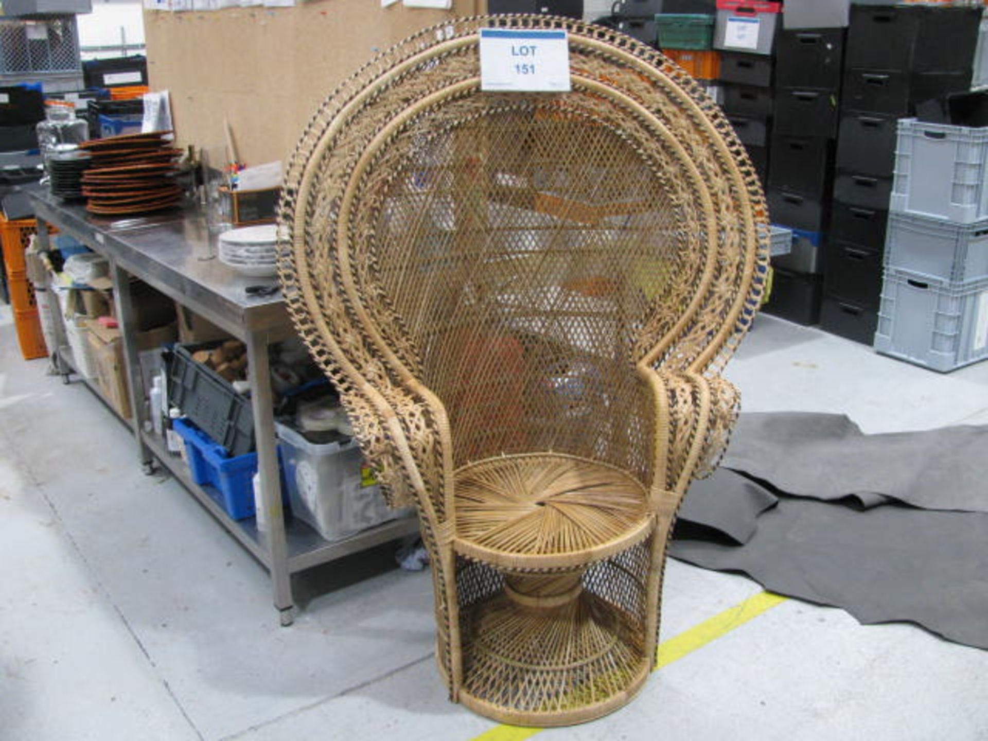 Peacock style wicker chair