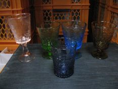 Quantity of various style glass goblets