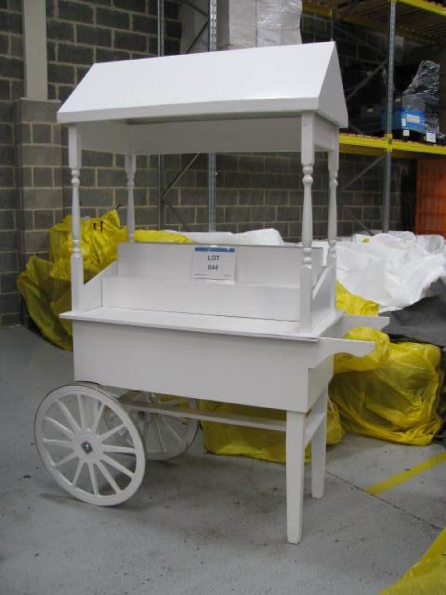 Painted timber sweet trolley cart