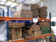 Quantity of baskets, boxes, trays and crates