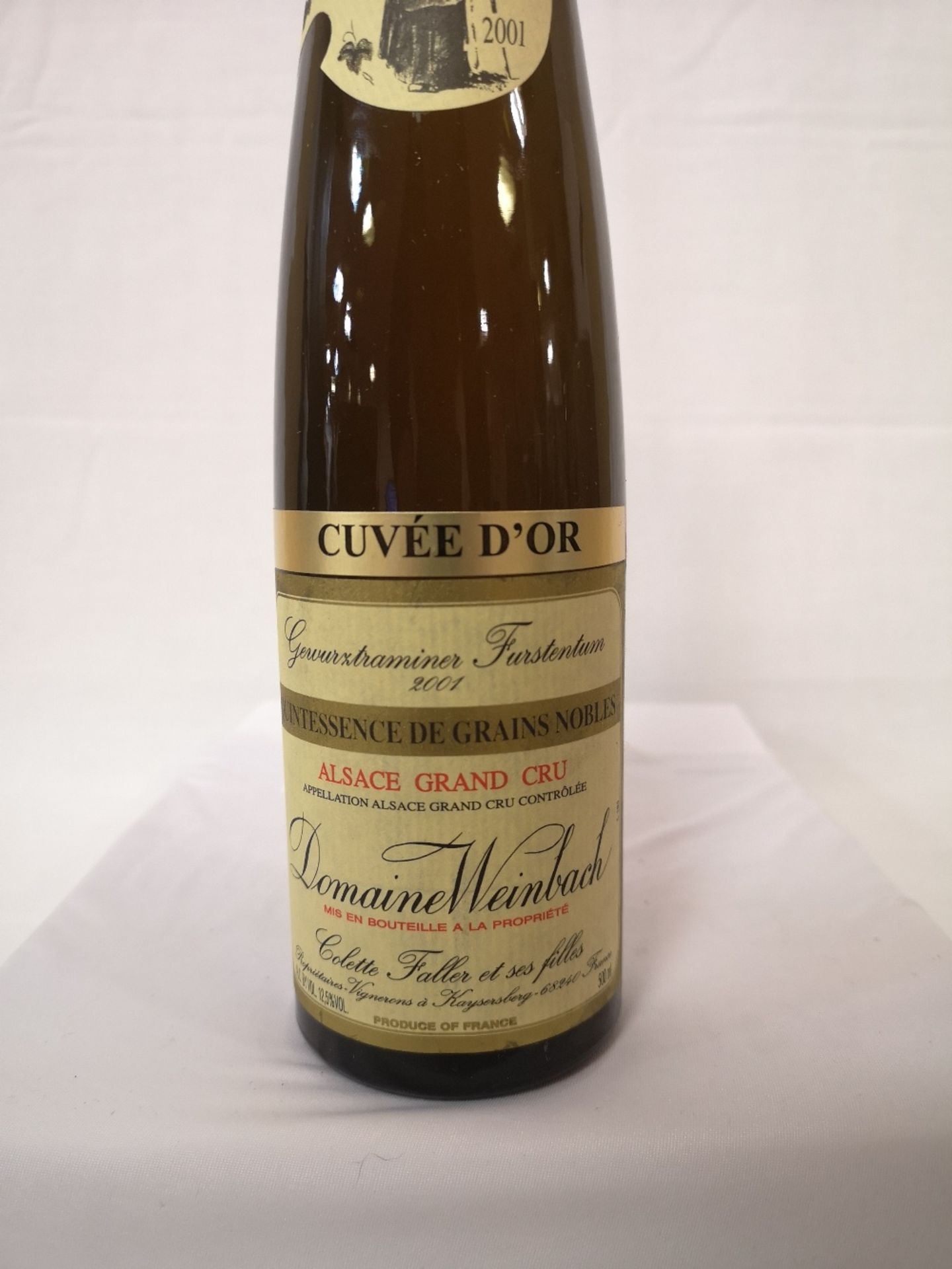 (2) Bottles of Gewurztraminer Selection de Grains Nobles Weinbach 2001 (375ml) - Image 5 of 10