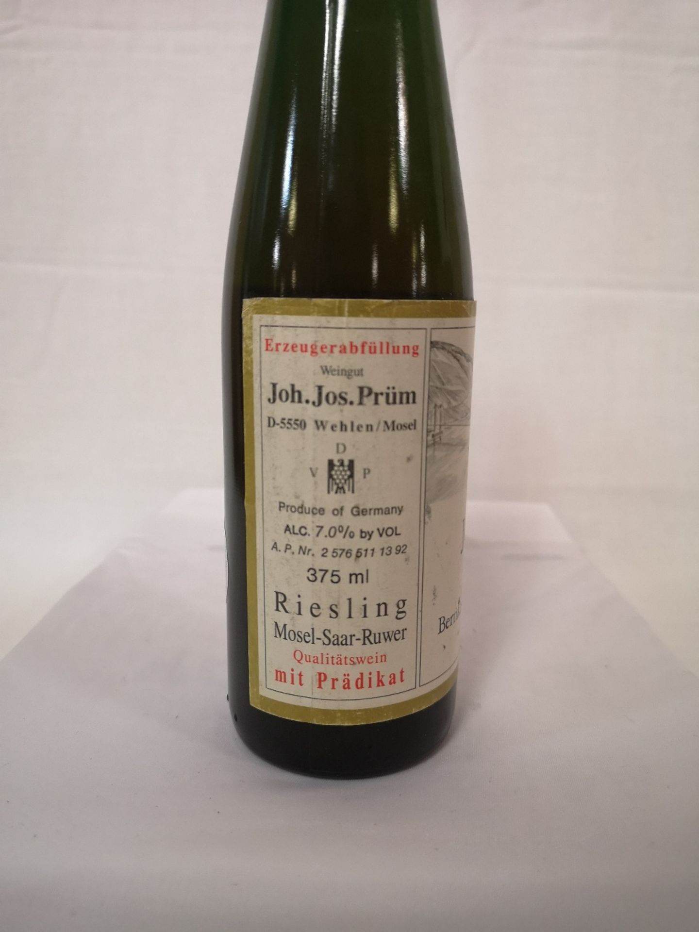 (1) Bottle of Riesling Eiswein Bernkasteler Johnnisbrunnchen JJ Prum 1990 (375ml) - Image 5 of 6