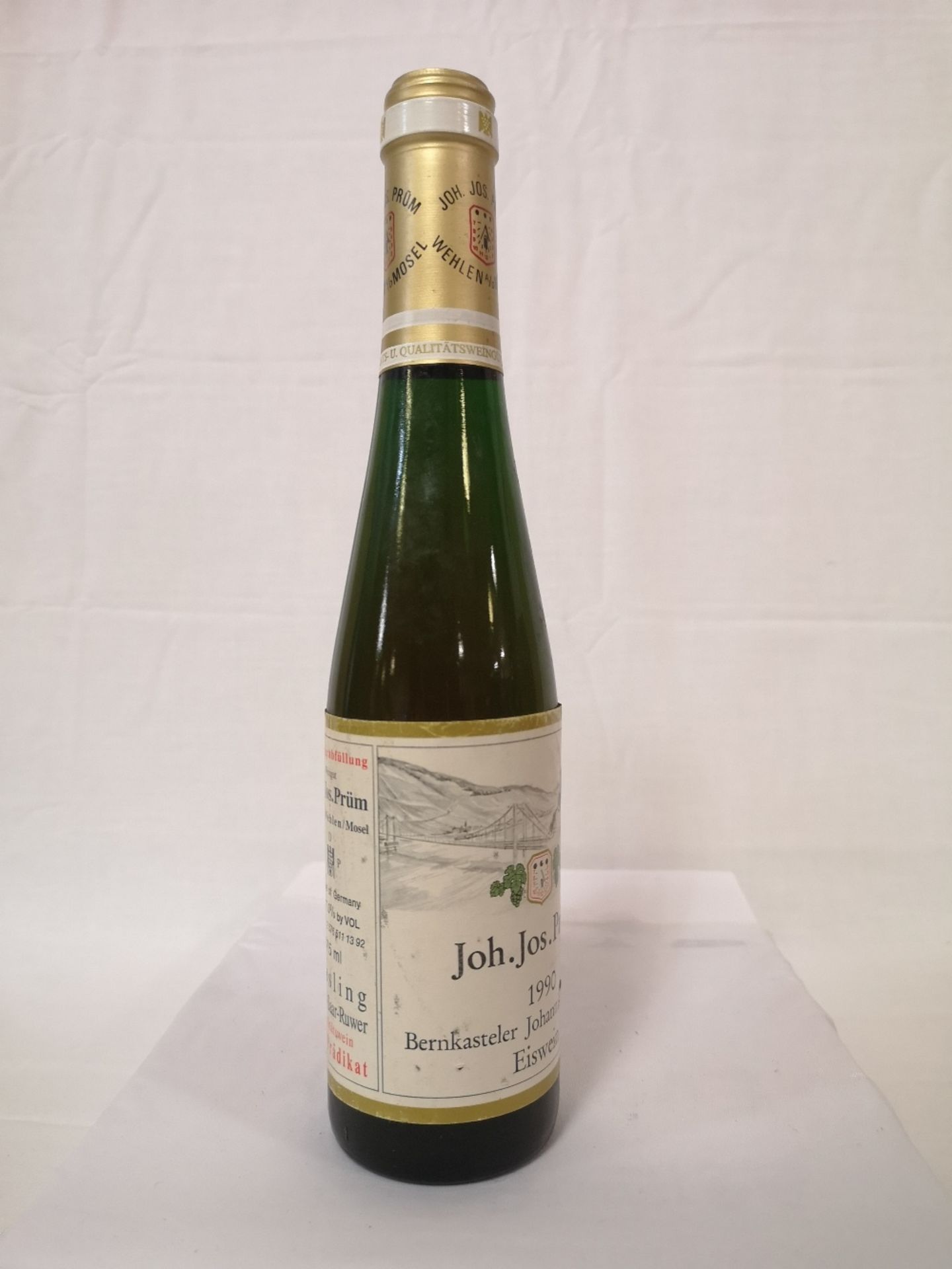 (1) Bottle of Riesling Eiswein Bernkasteler Johnnisbrunnchen JJ Prum 1990 (375ml) - Image 2 of 6