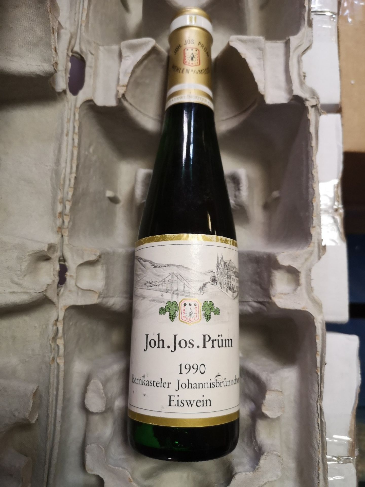 (1) Bottle of Riesling Eiswein Bernkasteler Johnnisbrunnchen JJ Prum 1990 (375ml) - Image 6 of 6