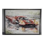 Painting of Porsche 917 at Le Mans in 1970 by Uli Ehret