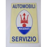 Large 1960's Maserati Servizio Dealer Sign