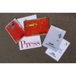 Ferrari original handbooks and press pack