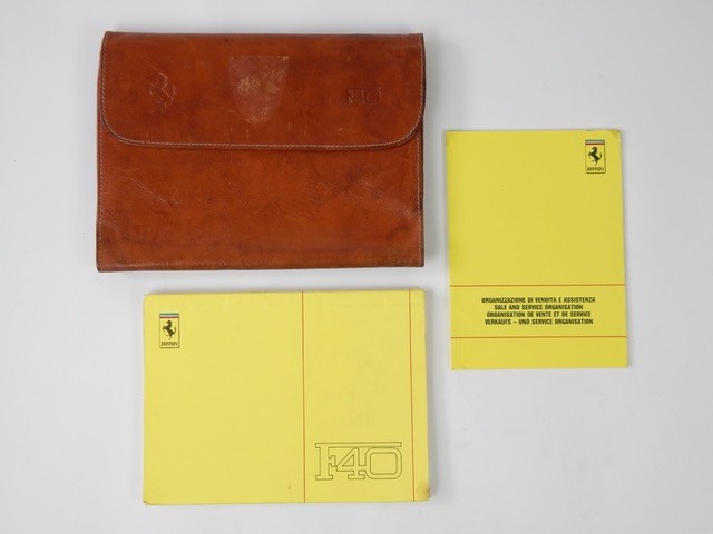 Ferrari F40 Complete Owner's Manual Pouch Set