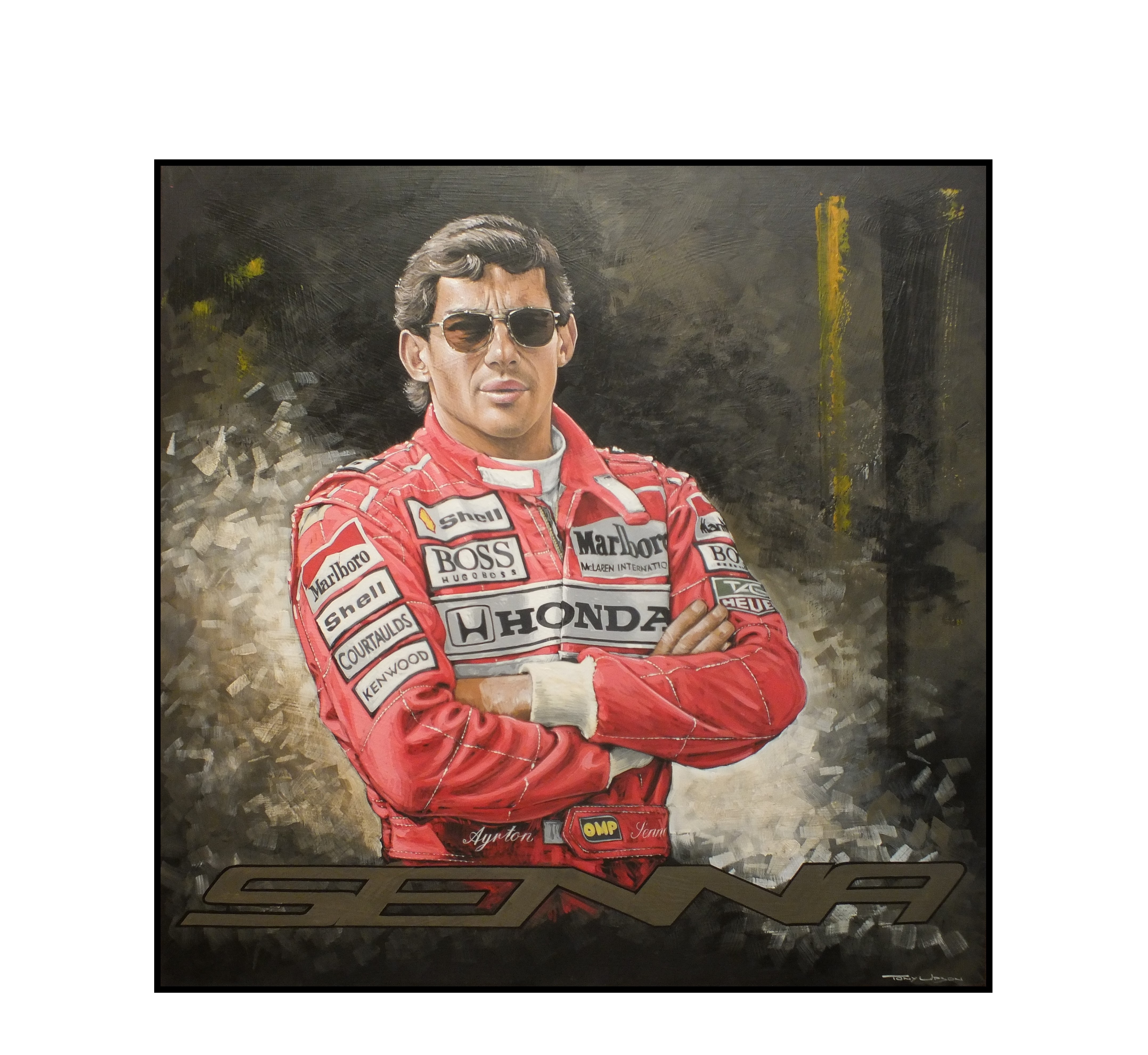 Ayrton Senna - An Original Painting by Tony Upson