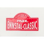 Signed rally plate -Ennstal Classic 2001