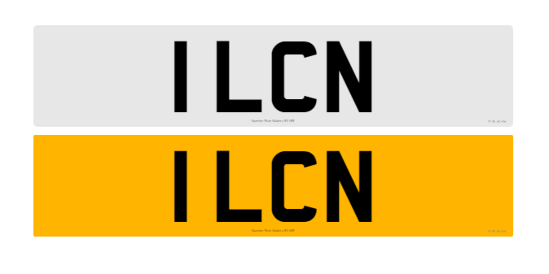 Registration Number 1 LCN