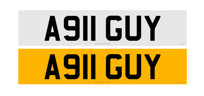 Registration Number A911 GUY