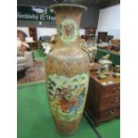 Very tall oriental Satsuma vase, height 160cms. Estimate £200-300
