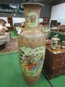 Very tall oriental Satsuma vase, height 160cms. Estimate £200-300