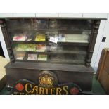 Wooden Carters Seeds shop display stand plus a wooden Carters Seeds advertising