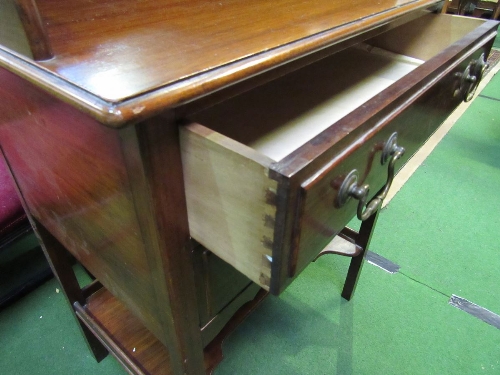 Mahogany small dressing chest with under shelf, 66 x 46 x 98cms (excluding mirror). Estimate £30-50 - Image 2 of 4