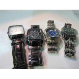 4 men's wristwatches. Estimate £10-20