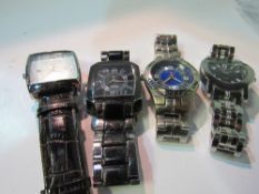 4 men's wristwatches. Estimate £10-20