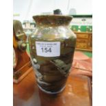 Oriental embossed ceramic vase, height 27cms. Estimate £20-30