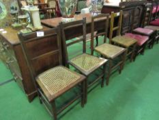 2 cane seat chairs together with another 2. Estimate £10-20