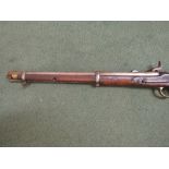 1853 model Cavalry carbine, .577 calibre, percussion cap, marked 1857 'Tower' & Crown over VR &