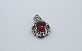 9ct gold ruby pendant, weight 2.2gms. Estimate £175-200