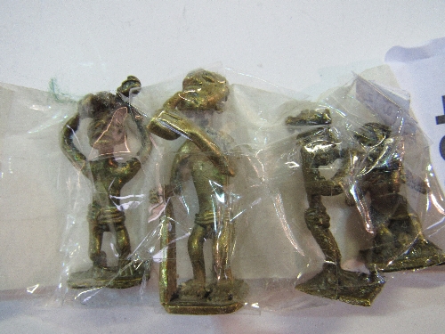 Set of 4 Ashanti Trade money, bronze figurines. Estimate £20-30
