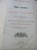 Leather bound bible dated by hand 1855. Estimate £5-10