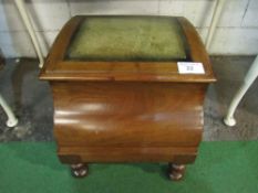 Mahogany step commode with leather insert to top